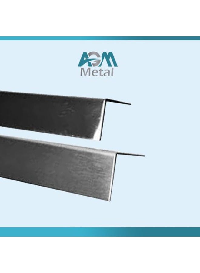 AGM زاوية من الفولاذ المقاوم للصدأ 2×2 سم – مجموعة 3 قطع، لون فضي، مقاومة للصدأ لتقوية الأثاث والخزائن - Image 1